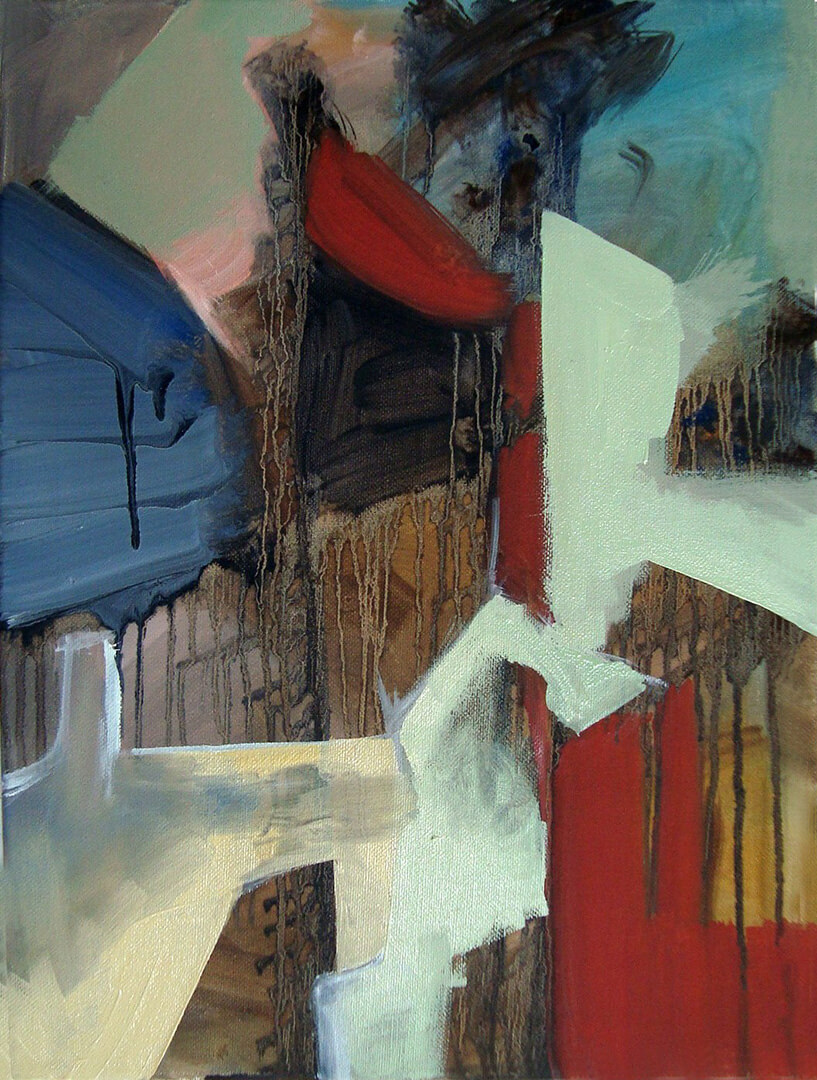 Abstract, With Drips, Oil On Canvas, 2012